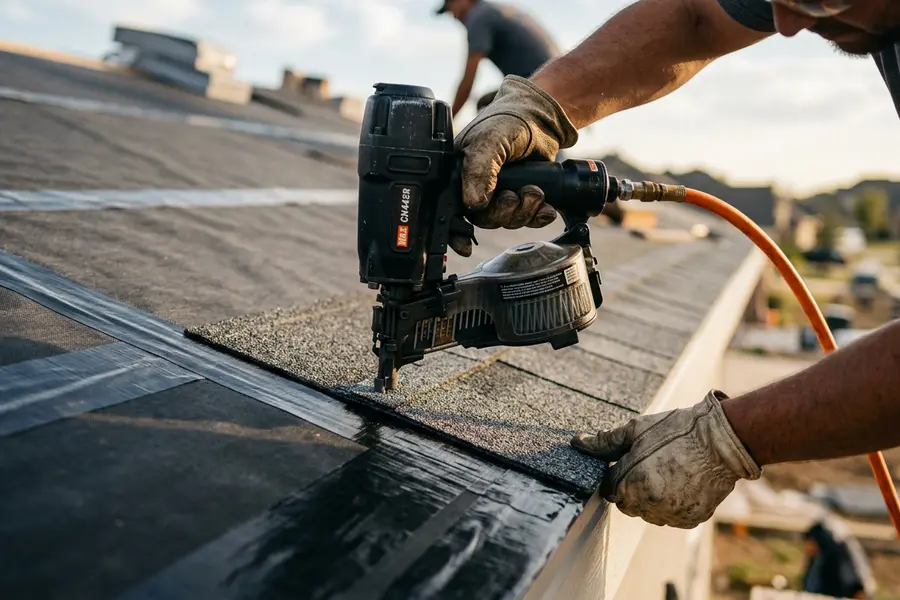 Beardman Building Services roofer sealing a fortified roof deck in Fort Ogden